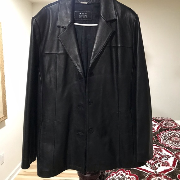 Wilson’s Black Pelle Studio Italian Leather Jacket - Picture 8 of 8